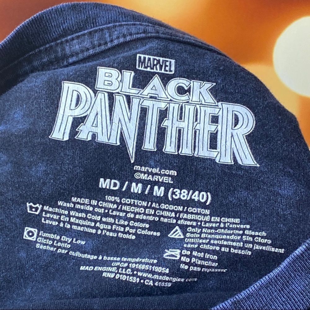 Marvel Black Panther Graphic Acid Wash Tshirt Sz M - Picture 4 of 4